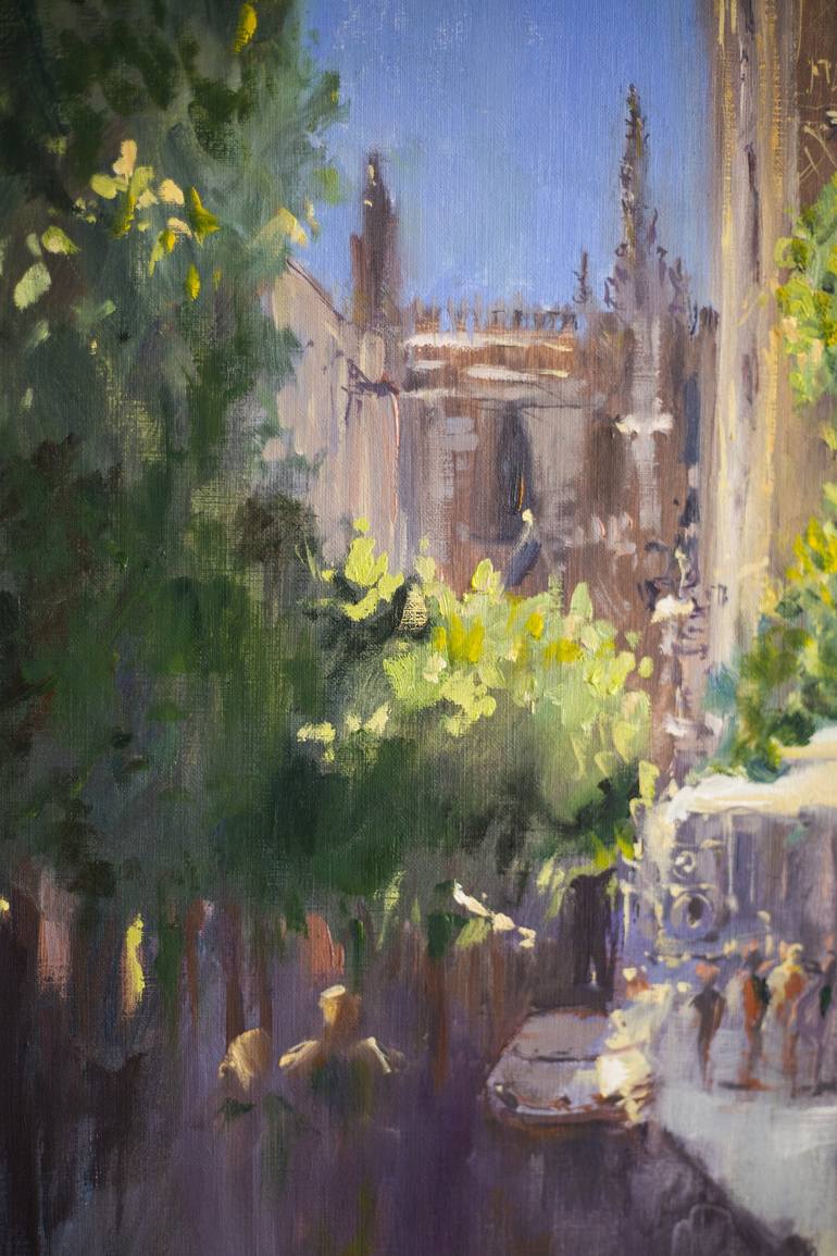 Original Impressionism Cities Painting by Sasha Romm