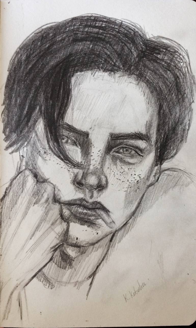 Smoking Drawing by Kristine Kobalia | Saatchi Art