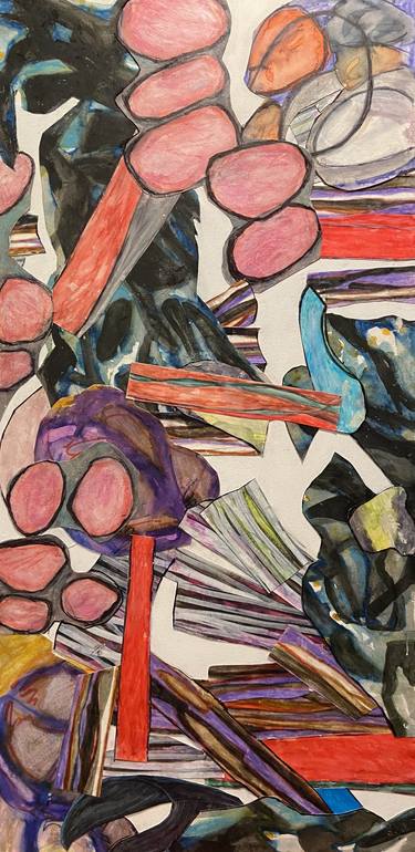 Original Portraiture Abstract Painting by Maggie Venn