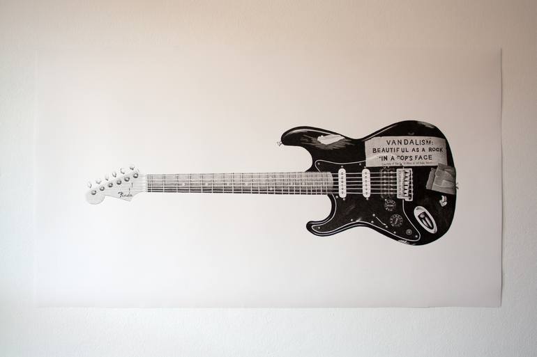 Original Modernism Music Drawing by Dean Spinks