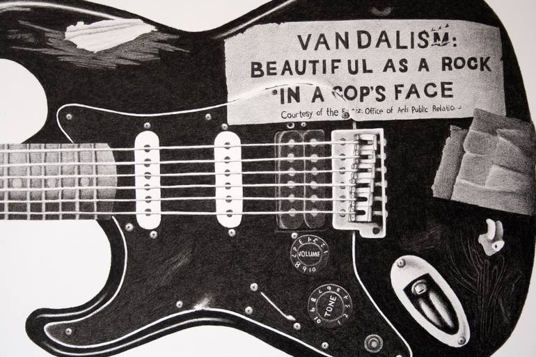 Original Modernism Music Drawing by Dean Spinks