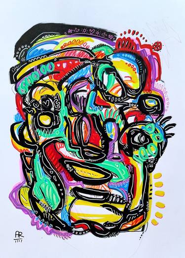 Print of Abstract Portrait Paintings by Ángel Rivas