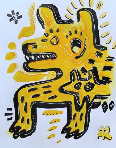 Original Expressionism Animal Drawings by Ángel Rivas