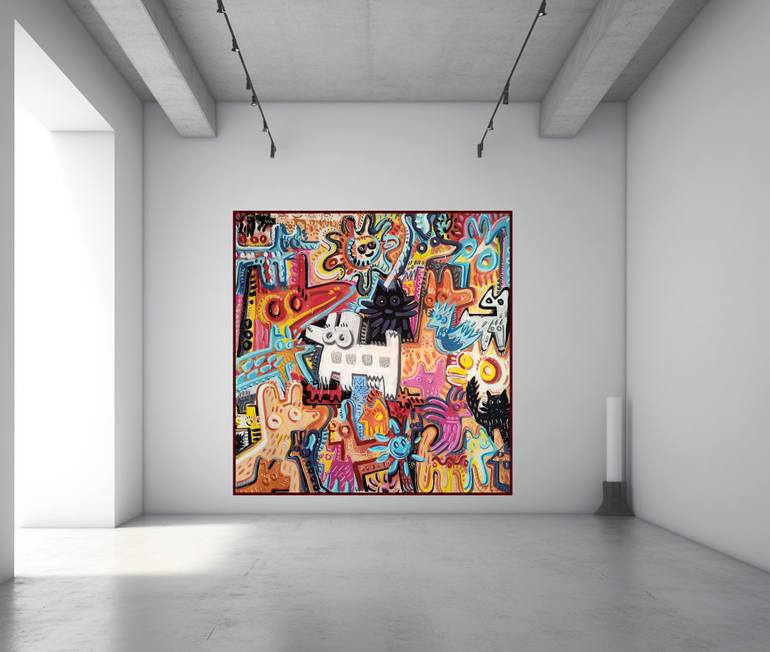 Original Expressionism Animal Painting by Ángel Rivas