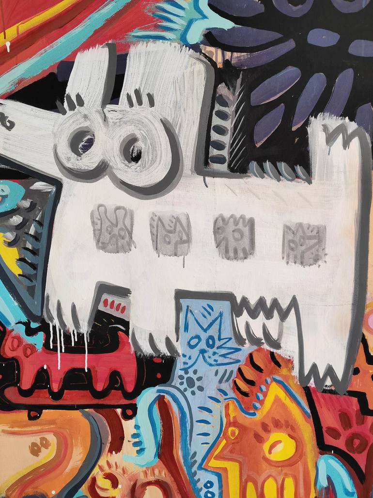 Original Expressionism Animal Painting by Ángel Rivas