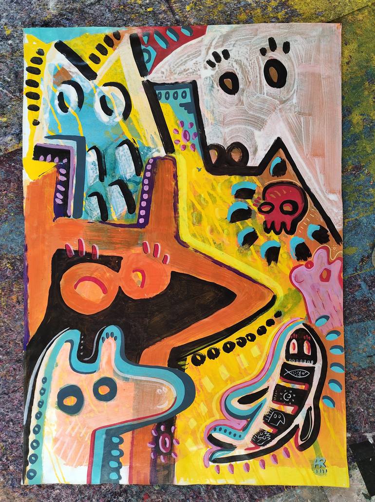 Original Contemporary Animal Painting by Ángel Rivas