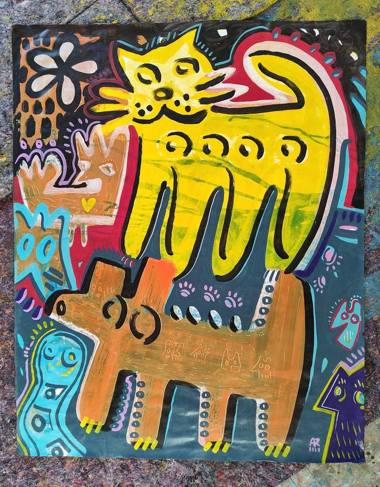 Original Contemporary Animal Painting by Ángel Rivas