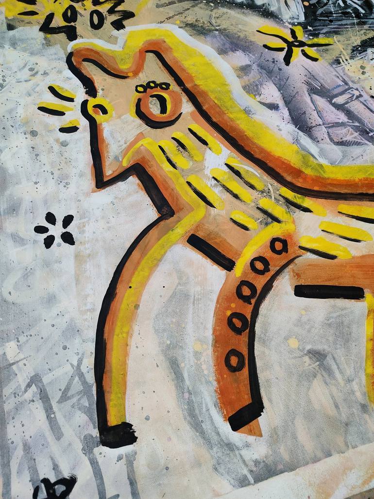 Original Expressionism Animal Painting by Ángel Rivas