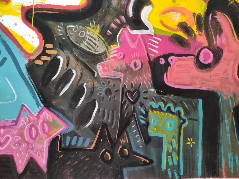Original Expressionism Animal Painting by Ángel Rivas