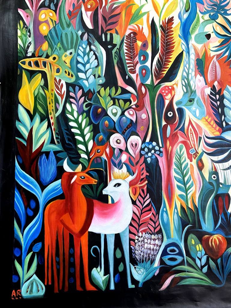 Original Modernism Animal Painting by Ángel Rivas