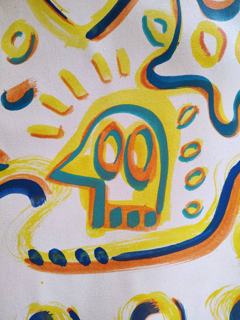 Original Pop Art Animal Painting by Ángel Rivas