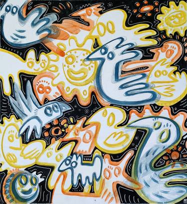 Original Modernism Animal Paintings by Ángel Rivas