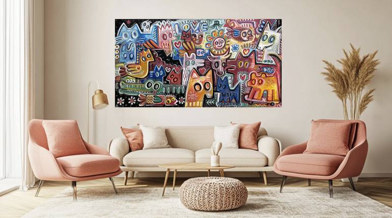 Original Modernism Animal Painting by Ángel Rivas