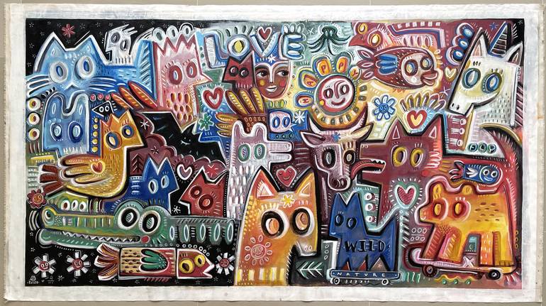 Original Modernism Animal Painting by Ángel Rivas