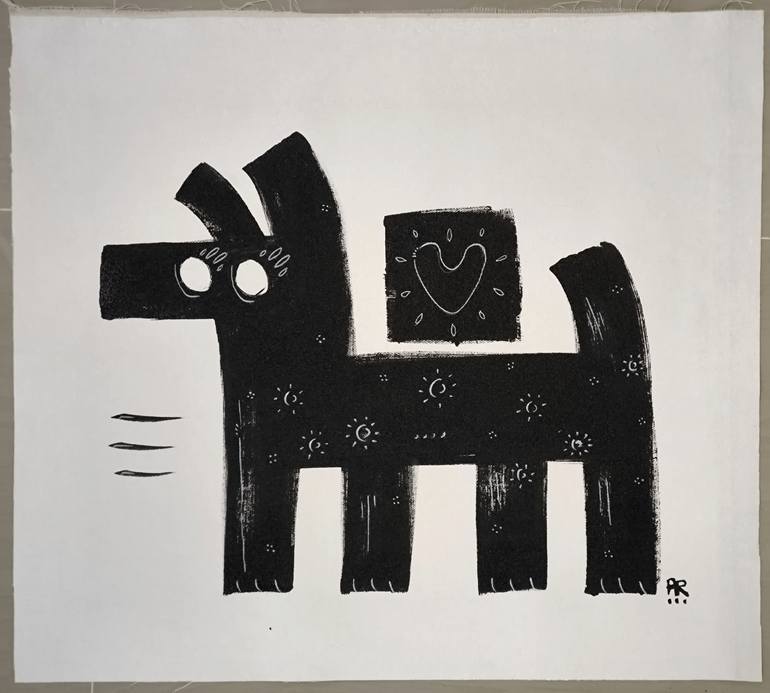 Original Modernism Animal Painting by Ángel Rivas