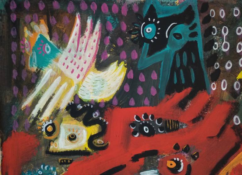 Original Street Art Animal Painting by Ángel Rivas