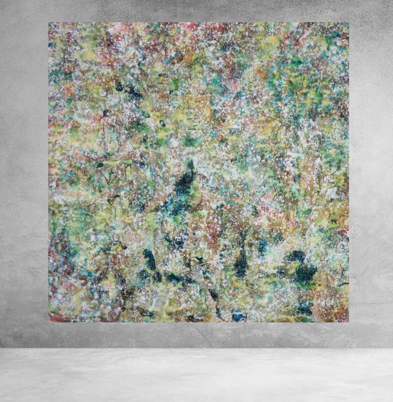 Original Abstract Expressionism Abstract Painting by Ángel Rivas