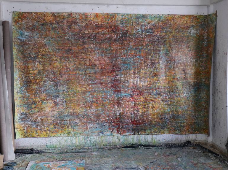 Original Abstract Expressionism Abstract Painting by Ángel Rivas