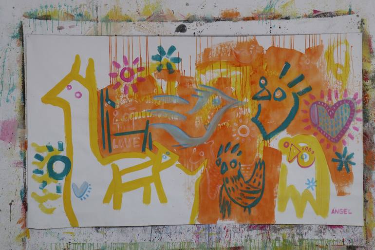 Original Graffiti Painting by Ángel Rivas