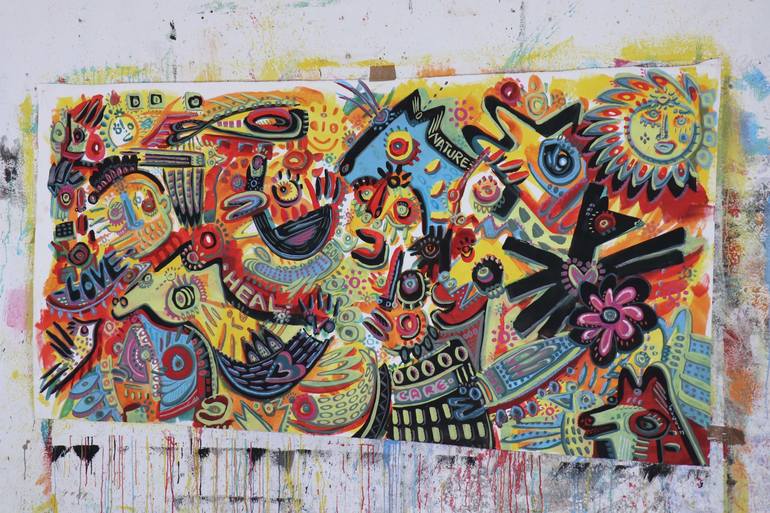 Original Graffiti Painting by Ángel Rivas