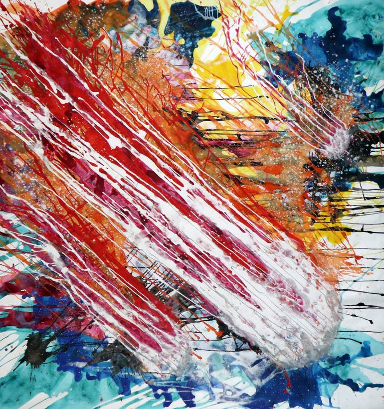 Original Abstract Painting by Ángel Rivas