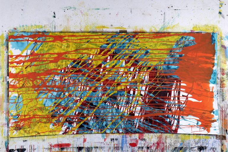 Original Abstract Painting by Ángel Rivas