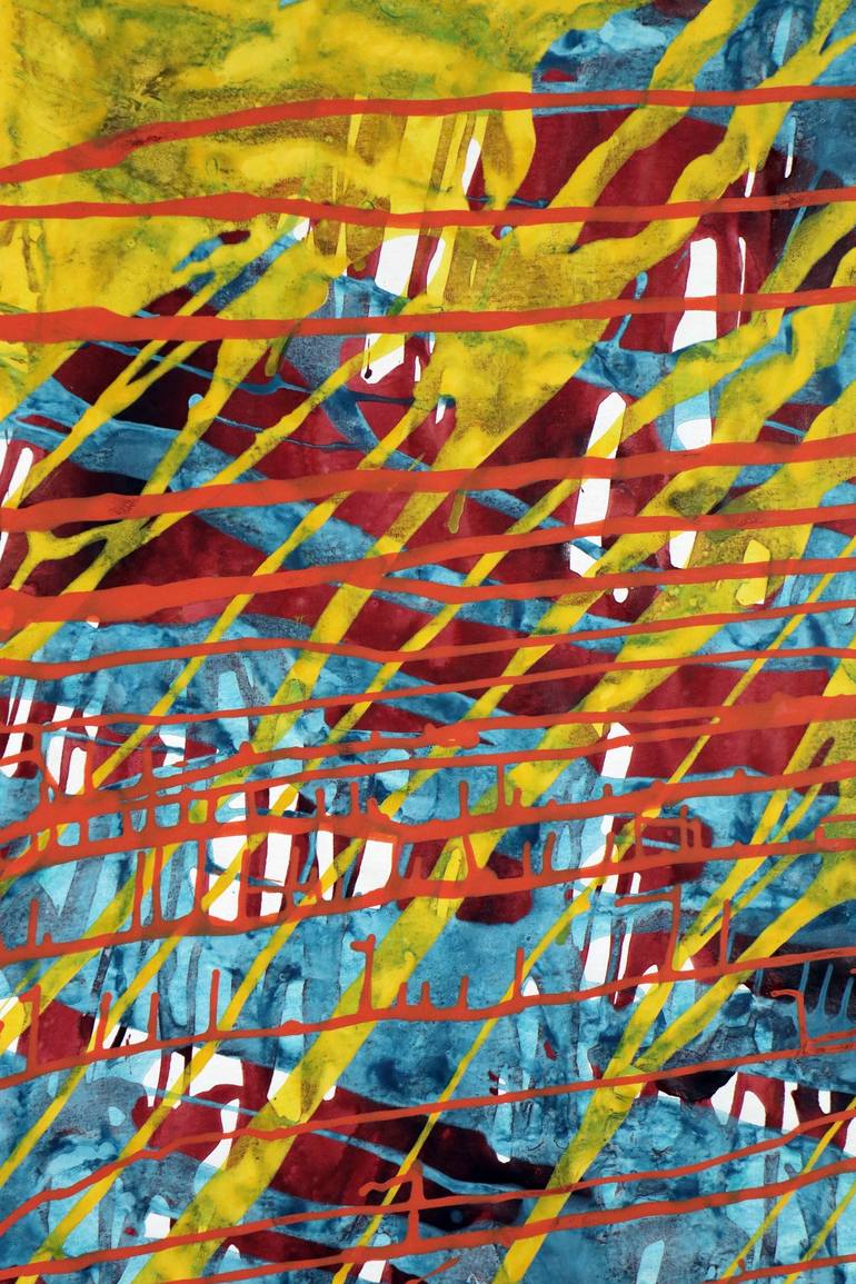 Original Abstract Painting by Ángel Rivas