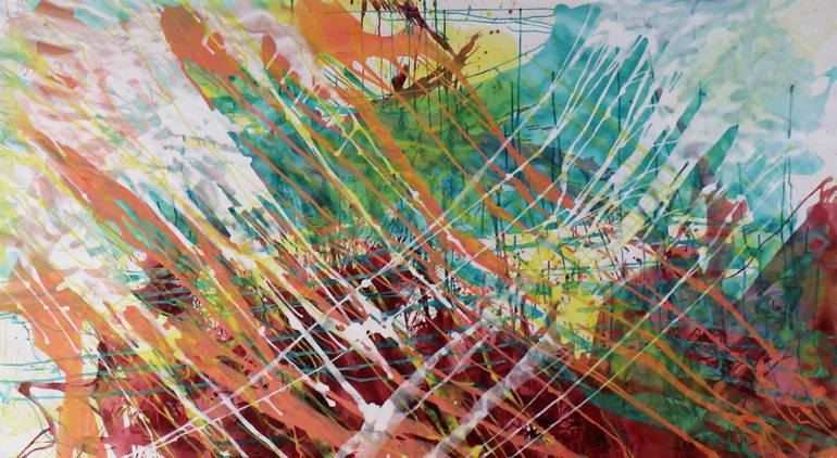 Original Abstract Painting by Ángel Rivas