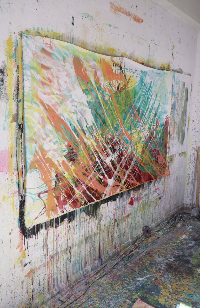 Original Abstract Painting by Ángel Rivas