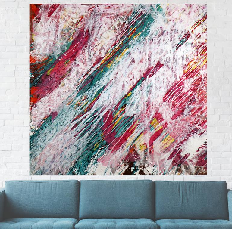 Original Abstract Expressionism Abstract Painting by Ángel Rivas