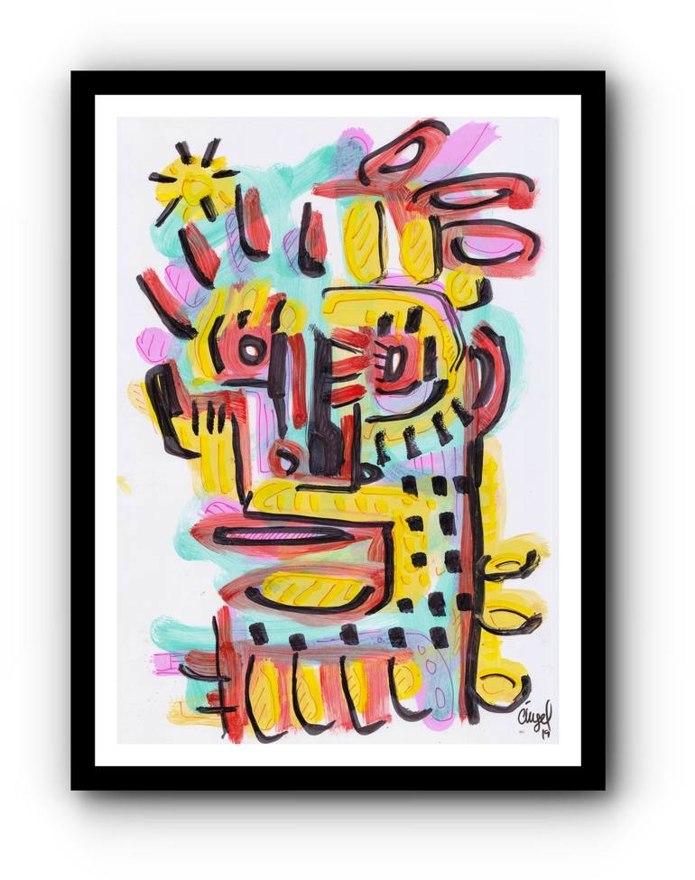 Original Expressionism Graffiti Painting by Ángel Rivas