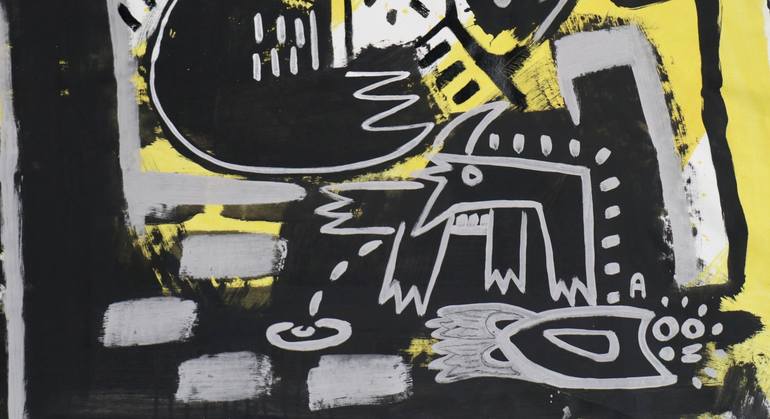 Original Expressionism Graffiti Painting by Ángel Rivas