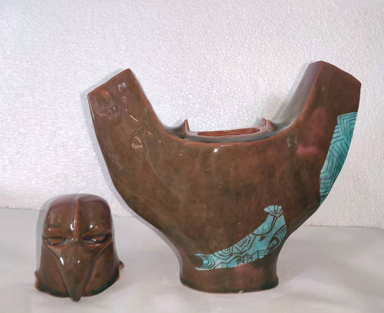 Original Cubism Animal Sculpture by Ángel Rivas