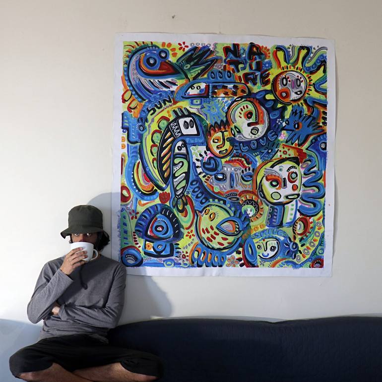 Original Graffiti Painting by Ángel Rivas