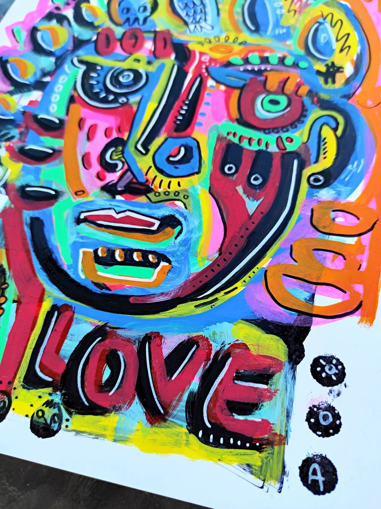 Original Expressionism People Painting by Ángel Rivas
