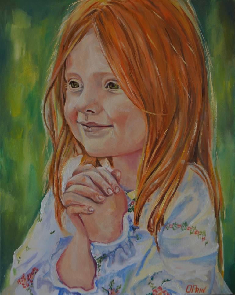 I pray for you. Painting by Olga Prin | Saatchi Art