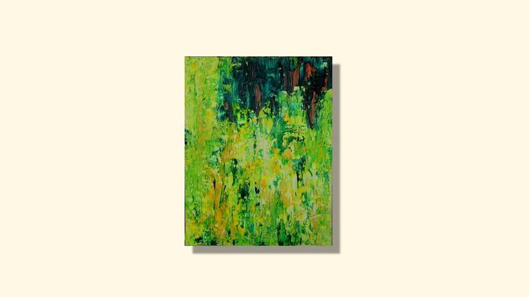 Original Abstract Expressionism Floral Painting by S Lan