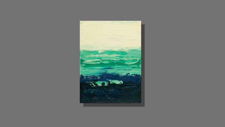 Original Abstract Expressionism Seascape Painting by S Lan