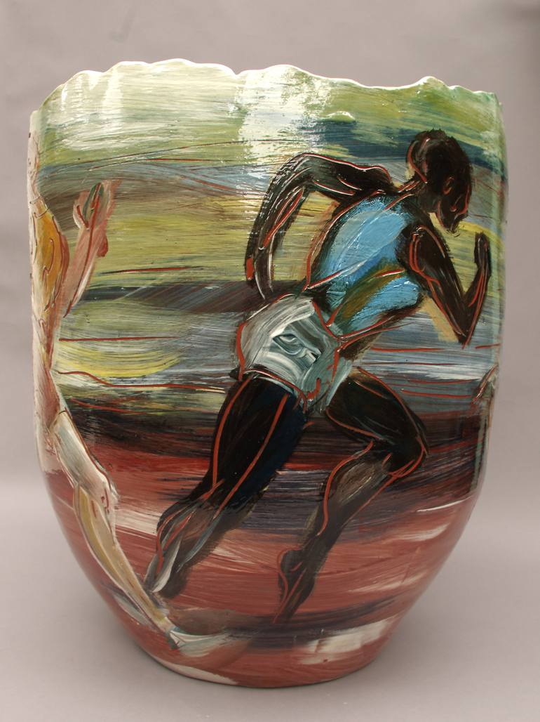 Original Figurative Sport Sculpture by Jitka Palmer