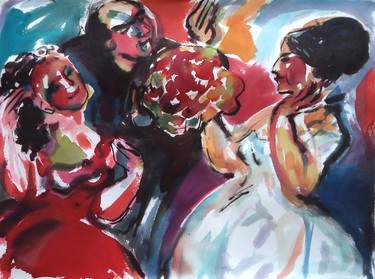 Original Expressionism People Paintings by Jitka Palmer