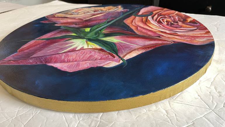 Original Fine Art Floral Painting by Erika Lozano