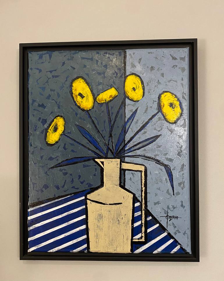 Original Abstract Floral Painting by Erika Lozano