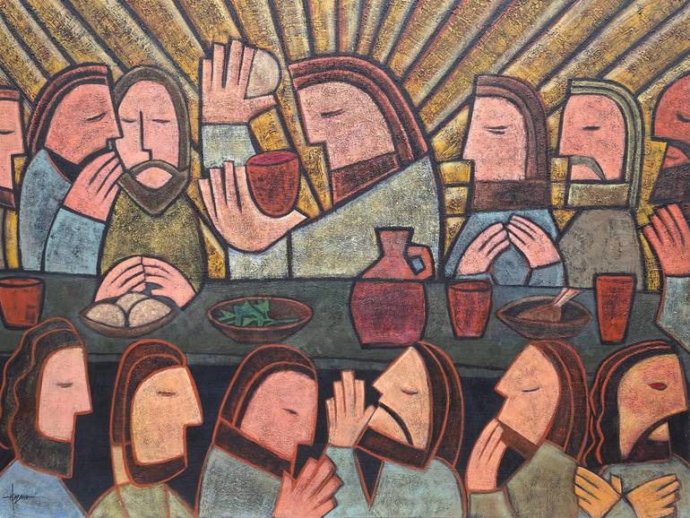The Last Supper Painting by Erika Lozano | Saatchi Art