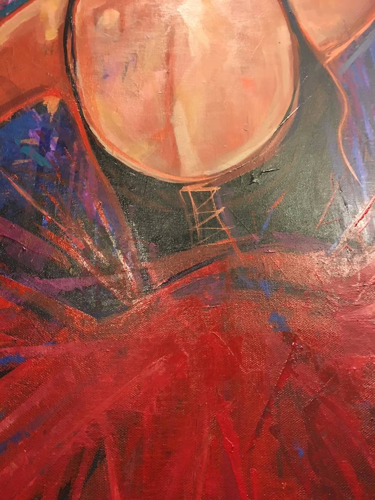Original Abstract Expressionism Women Painting by Erika Lozano