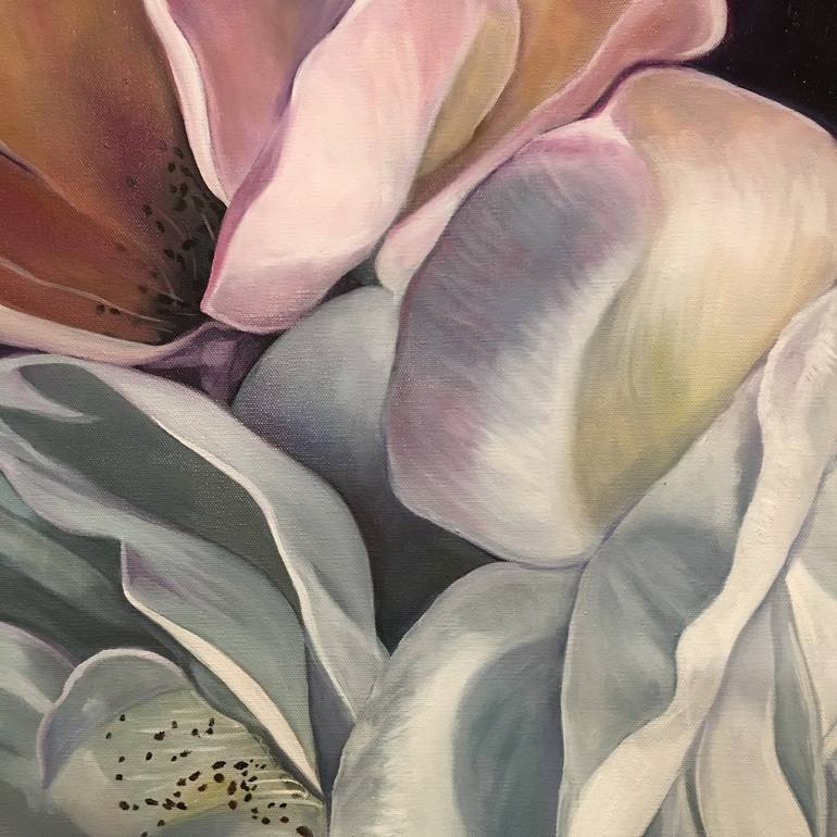 Original Fine Art Floral Painting by Erika Lozano