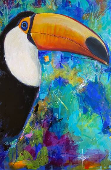 Original Abstract Expressionism Animal Paintings by Erika Lozano