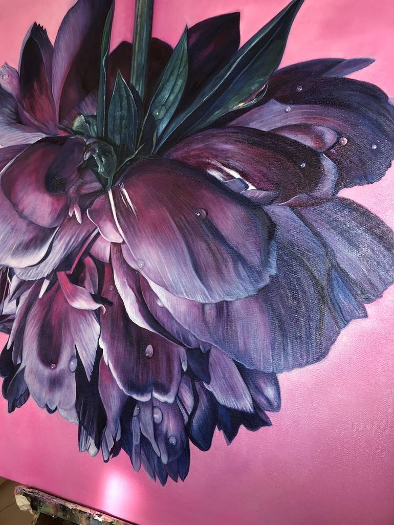 Original Realism Floral Painting by Erika Lozano