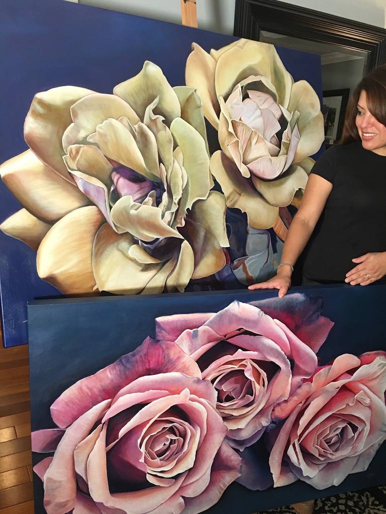 Original Floral Painting by Erika Lozano