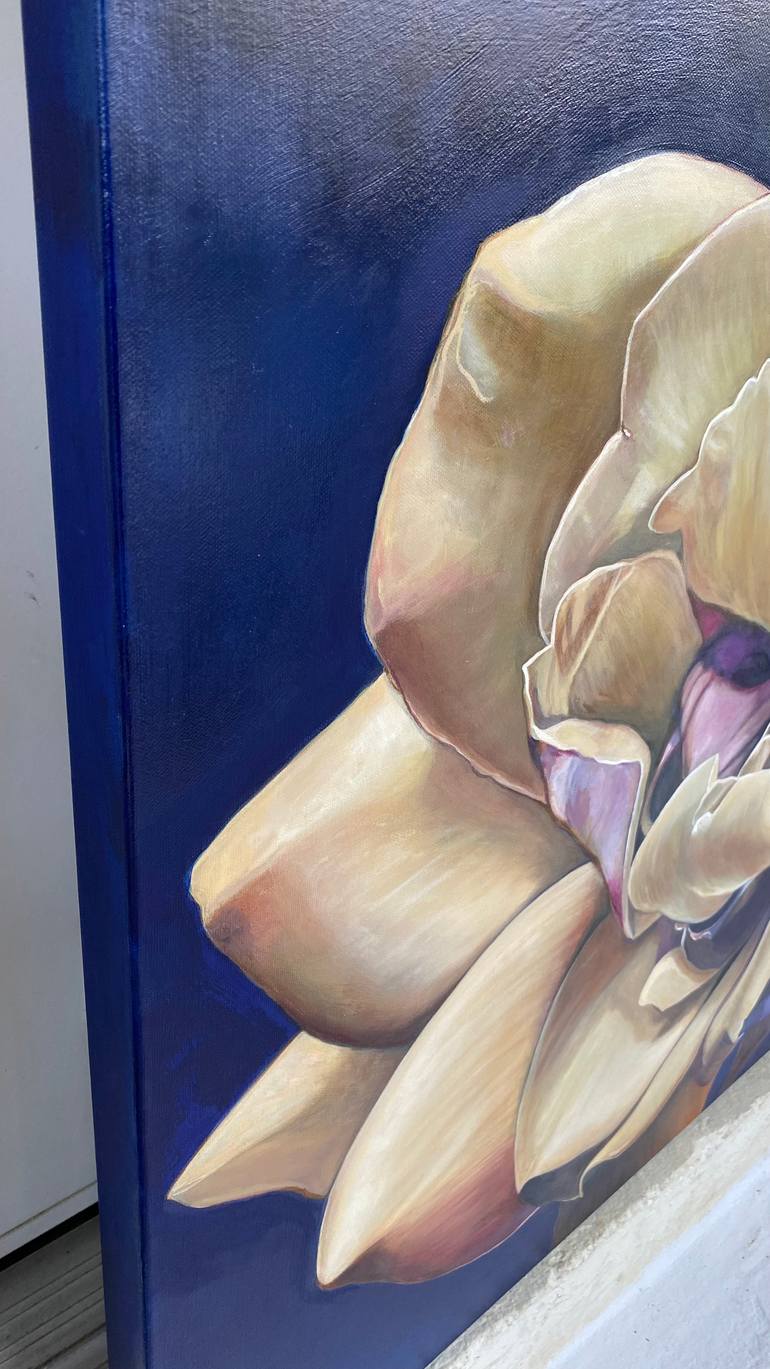 Original Fine Art Floral Painting by Erika Lozano