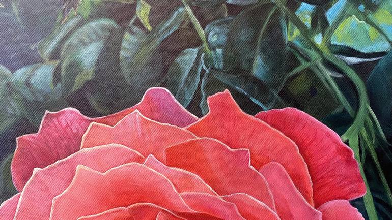 Original Realism Garden Painting by Erika Lozano